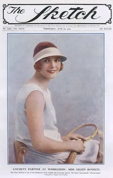 Framed Print : Sketch cover - tennis player Eileen Bennett Framed Print : Sketch cover - tennis player Eileen Bennett