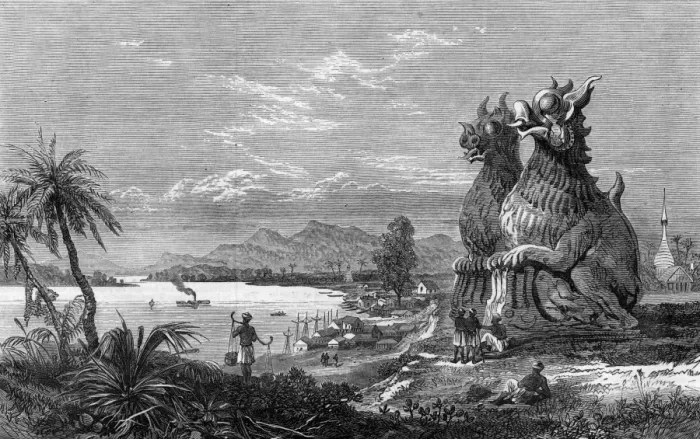 Framed Print : Sketches in Burmah - Idols on the Irrawaddy Framed Print : Sketches in Burmah - Idols on the Irrawaddy