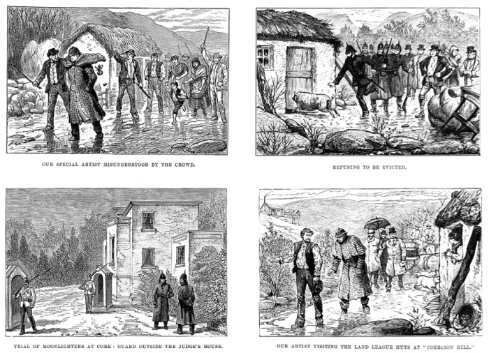Framed Print : Sketches of the evictions in Ireland Framed Print : Sketches of the evictions in Ireland