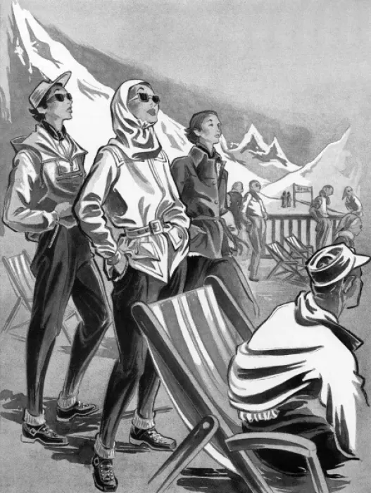 Framed Print : Ski fashion 1953 Framed Print : Ski fashion 1953
