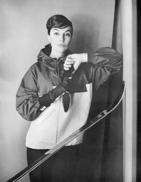 Framed Print : Ski fashion 1956