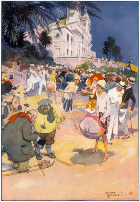 Framed Print : Skiiers out of place in the Riviera Framed Print : Skiiers out of place in the Riviera