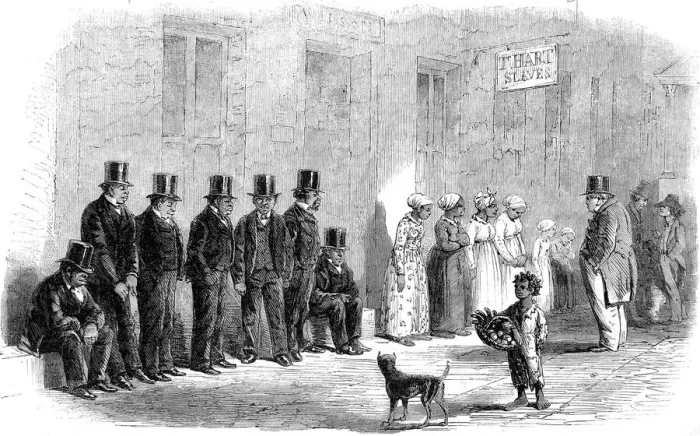 Framed Print : Slaves for sale, New Orleans, 1861