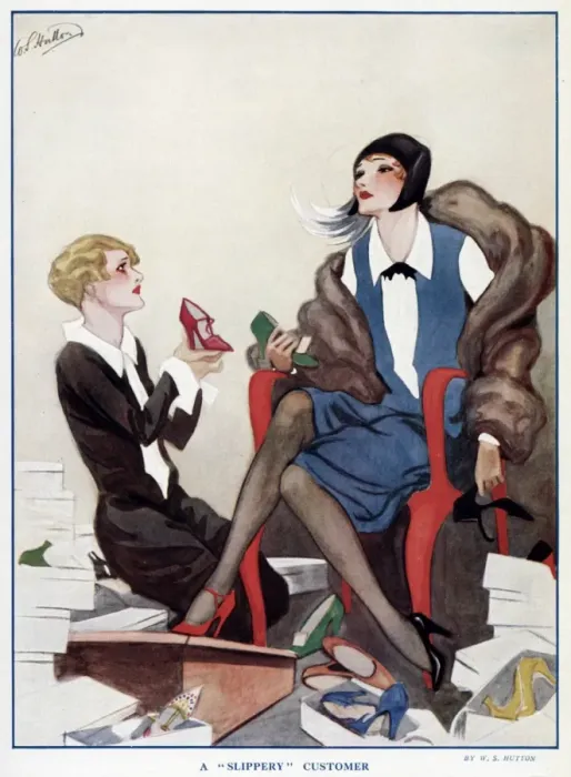 Framed Print : A Slippery Customer by W. S. Hutton 1927