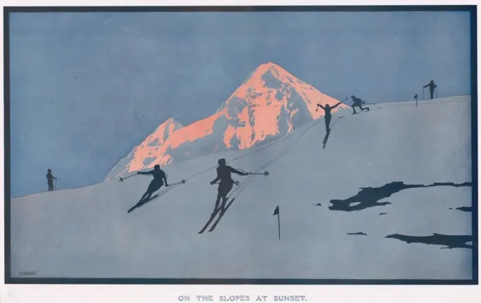 Framed Print : On The Slopes At Sunset