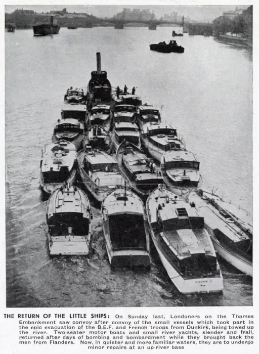 Framed Print : Small boats used in the Dunkirk evacuation, WW2