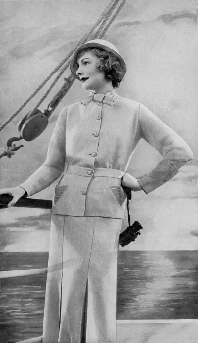 Framed Print : Smart suit from Jenners for cruise wear Framed Print : Smart suit from Jenners for cruise wear