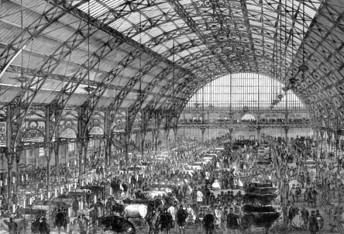 Framed Print : Smithfield Cattle Show, Agricultural Hall, Islington, 1862 Framed Print : Smithfield Cattle Show, Agricultural Hall, Islington, 1862