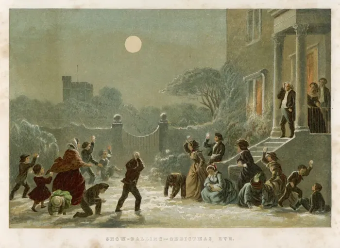 Framed Print : SNOWBALL BATTLE