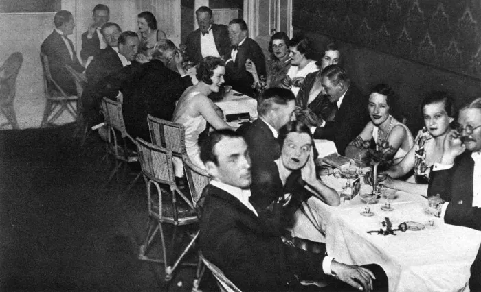 Framed Print : Social celebrities at a dinner in Cairo, 1932