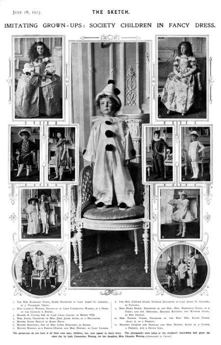 Framed Print : Society children in fancy dress Framed Print : Society children in fancy dress