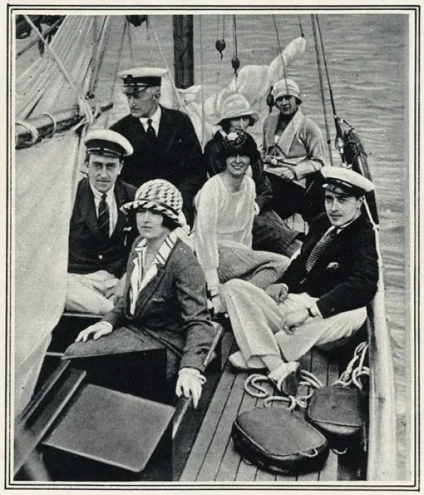 Framed Print : Society at Cowes - on board the Solace