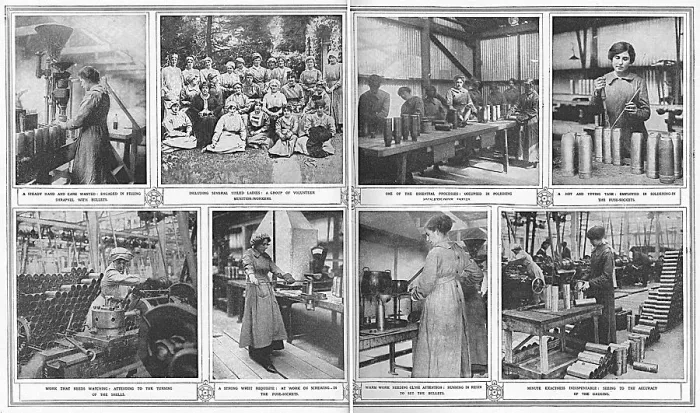 Framed Print : Society munition-workers, lady volunteers making shells, WW1 Framed Print : Society munition-workers, lady volunteers making shells, WW1
