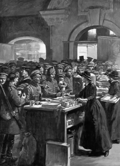 Framed Print : The Soldiers and Sailors Buffet at Victoria Station