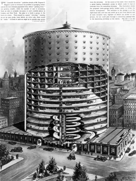 Framed Print : To solve Londons car-garaging problem? A skyscraper Park Framed Print : To solve Londons car-garaging problem? A skyscraper Park