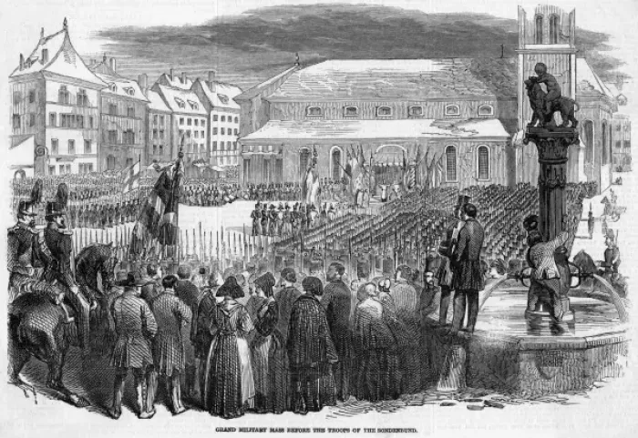 Framed Print : Sonderbund Troops