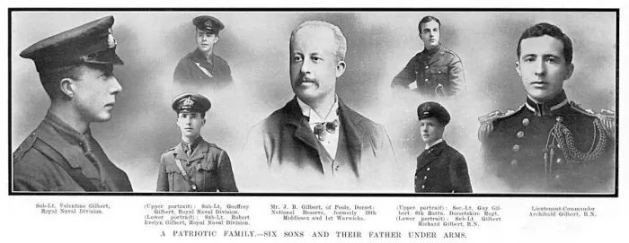 Framed Print : Six Sons and a father under arms, WW1 Framed Print : Six Sons and a father under arms, WW1