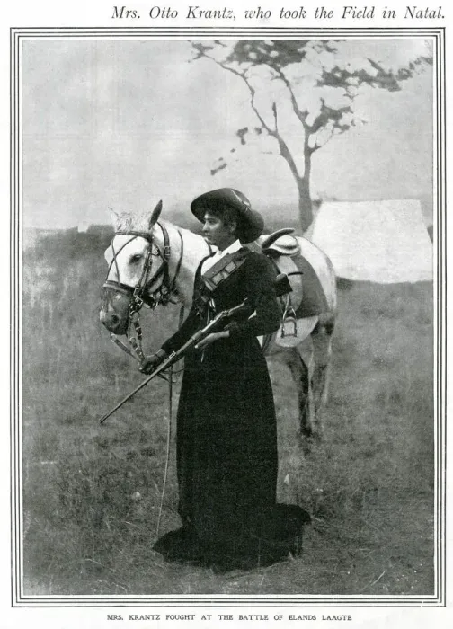 Framed Print : South African female soldier in the Boer War 1900