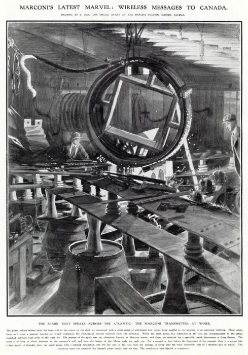 Framed Print : The spark that speaks across the Atlantic to Canada, Guglielmo Marconi transmitter Framed Print : The spark that speaks across the Atlantic to Canada, Guglielmo Marconi transmitter