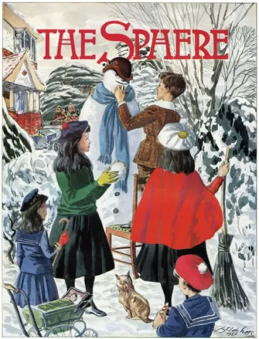 Framed Print : The Sphere Christmas Number - a scene from 1912 Framed Print : The Sphere Christmas Number - a scene from 1912