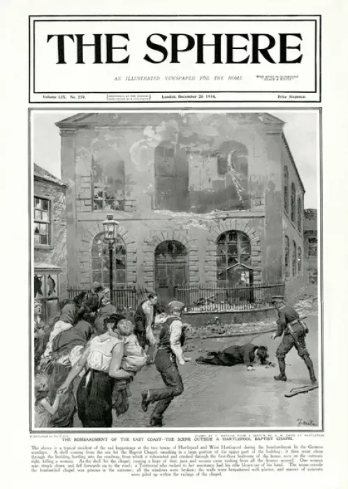 Framed Print : Sphere cover - East Coast bombardments, Hartlepool chapel Framed Print : Sphere cover - East Coast bombardments, Hartlepool chapel