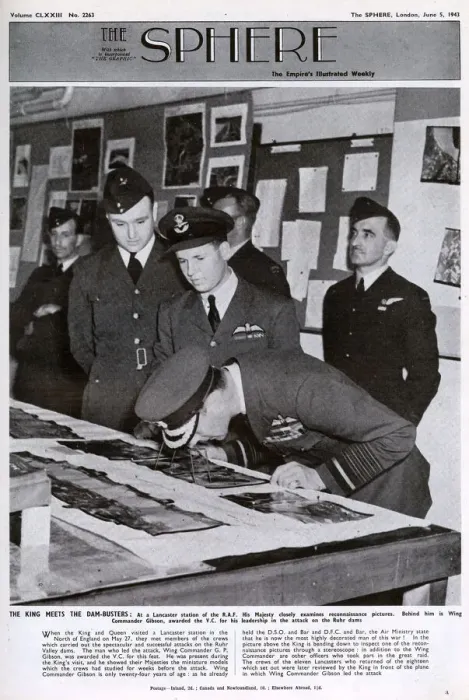 Framed Print : Sphere cover - King George VI meets the dambusters