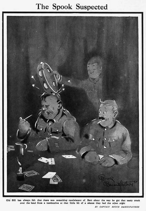 Framed Print : The Spook Suspected by Bruce Bairnsfather, WW1 cartoon Framed Print : The Spook Suspected by Bruce Bairnsfather, WW1 cartoon