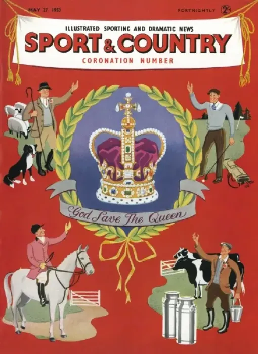 Framed Print : Sport & Country Coronation Number, Front cover, 1953 Framed Print : Sport & Country Coronation Number, Front cover, 1953