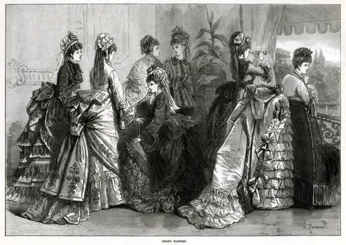 Framed Print : Spring fashions 1873