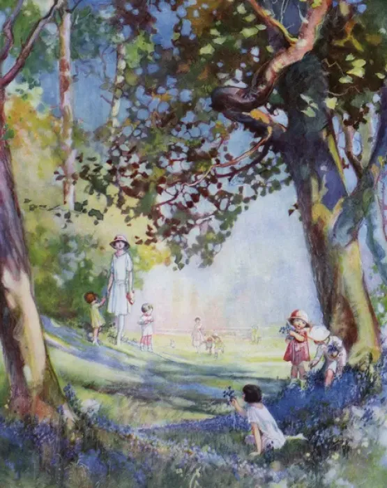 Framed Print : Spring Flowers in Kew Gardens, 1926