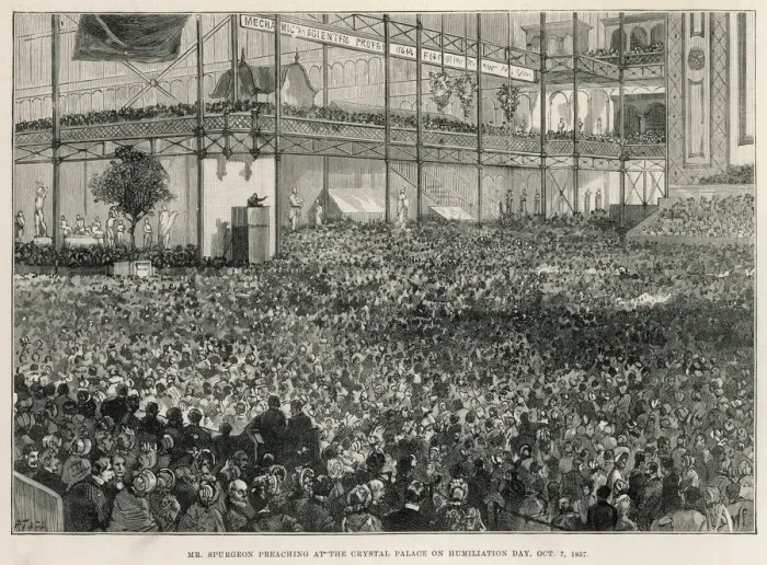 Framed Print : Spurgeon preaching at Crystal Palace