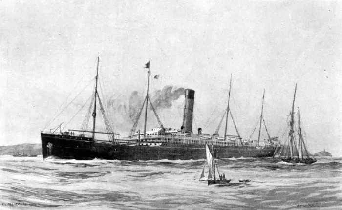 Framed Print : SS Warwickshire, 1902 Framed Print : SS Warwickshire, 1902