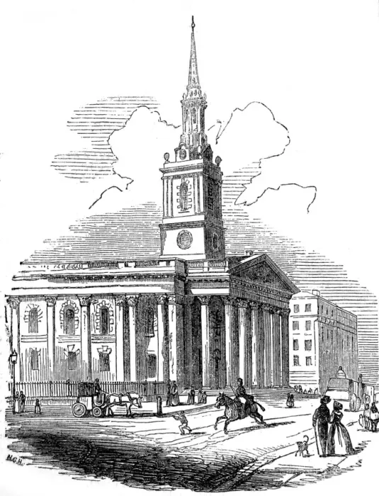 Framed Print : St. Martin s-in-the-Fields, London, 1842 Framed Print : St. Martin s-in-the-Fields, London, 1842