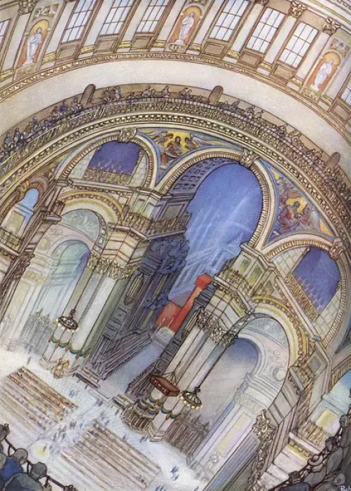 Framed Print : St. Pauls Cathedral from the Whispering Gallery