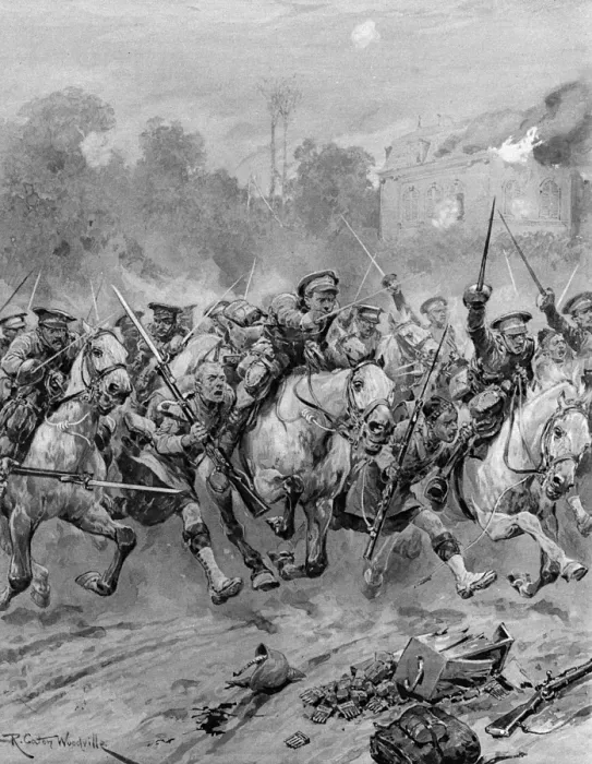 Framed Print : St Quentin stirrup-charge 1914 Framed Print : St Quentin stirrup-charge 1914