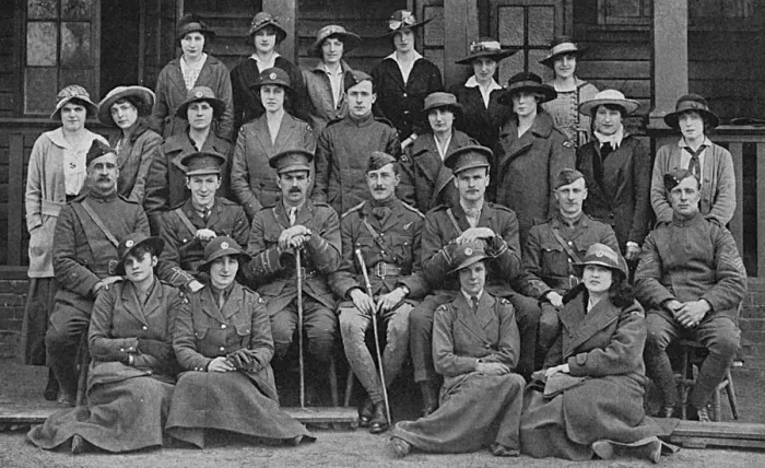 Framed Print : Staff & female motor drivers of Balloon Training Depot, RFC Framed Print : Staff & female motor drivers of Balloon Training Depot, RFC