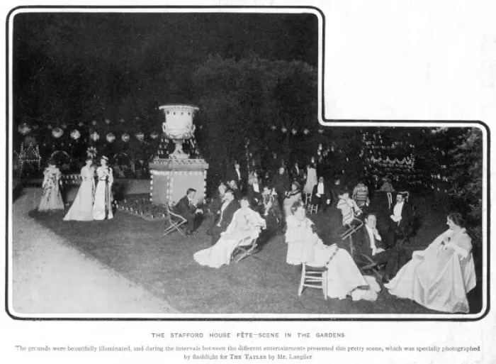 Framed Print : The Stafford House Fete - scene in the gardens