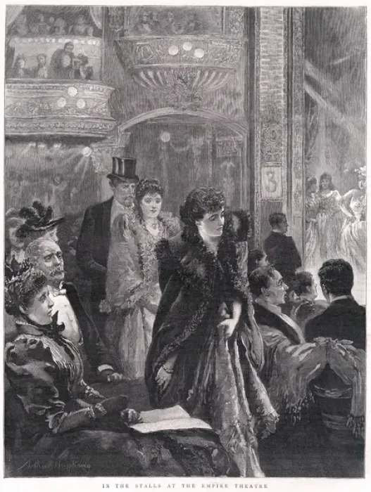Framed Print : In the Stalls at the Empire Theatre, 1894 Framed Print : In the Stalls at the Empire Theatre, 1894