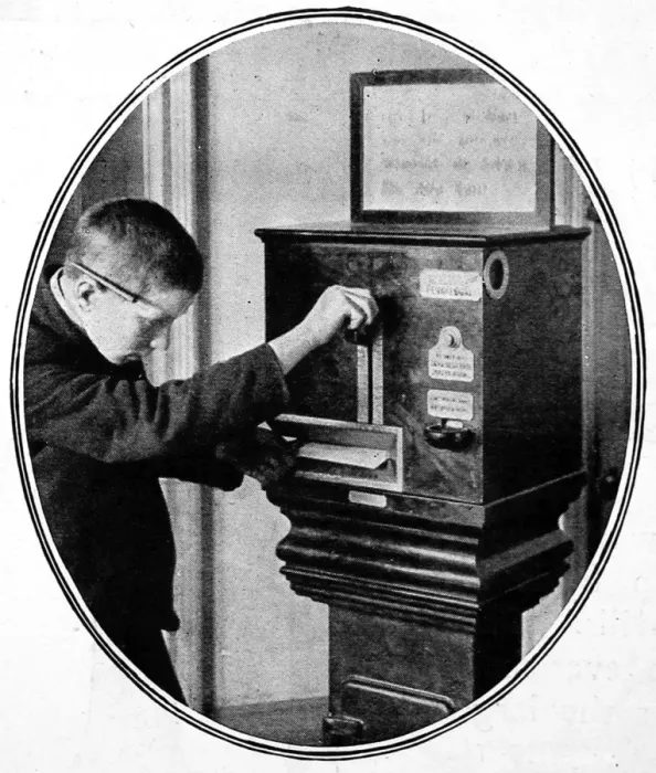 Framed Print : Stamp machine