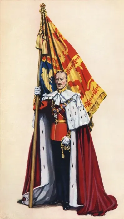 Framed Print : A Standard Bearer at the 1937 Coronation