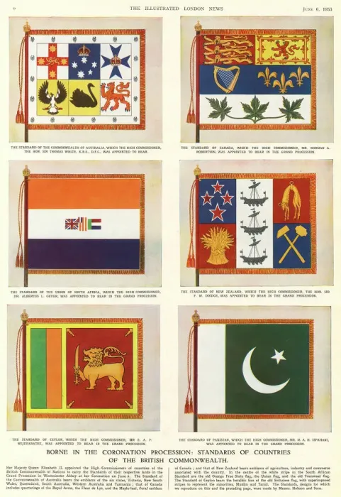 Framed Print : Standards of British Commonwealth Countries Framed Print : Standards of British Commonwealth Countries