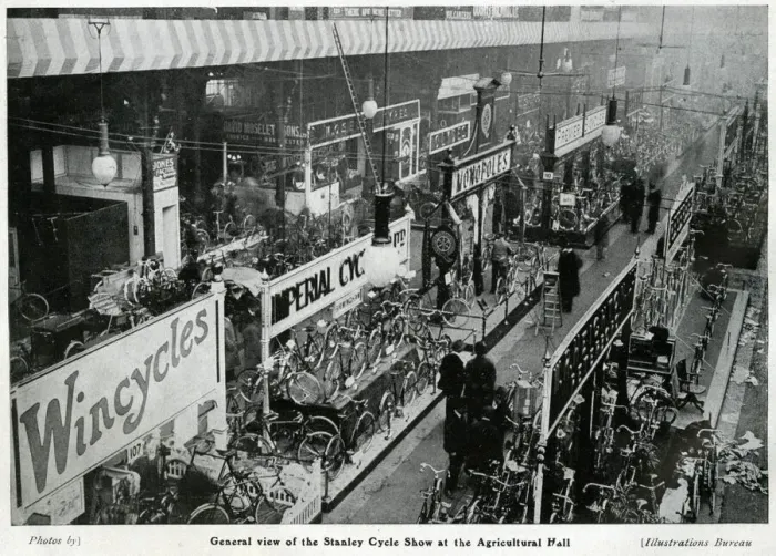 Framed Print : Stanley Cycle Show at the Royal Agricultural Hall 1905 Framed Print : Stanley Cycle Show at the Royal Agricultural Hall 1905
