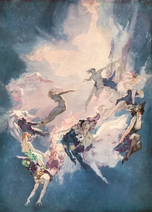 Framed Print : A Star Explodes - Norman Lindsay Framed Print : A Star Explodes - Norman Lindsay