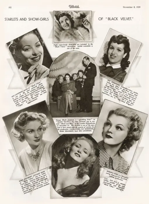 Framed Print : Starlets and show-girls of Black Velvet at London Hippodrome Framed Print : Starlets and show-girls of Black Velvet at London Hippodrome