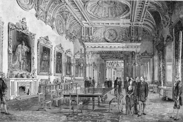 Framed Print : State Dining Room, Buckingham Palace, 1887 Framed Print : State Dining Room, Buckingham Palace, 1887