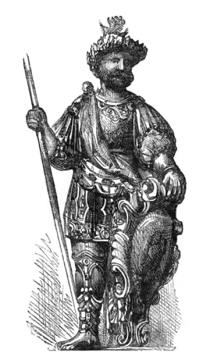 Framed Print : Statue of Magog at the Guildhall, London, 1884 Framed Print : Statue of Magog at the Guildhall, London, 1884