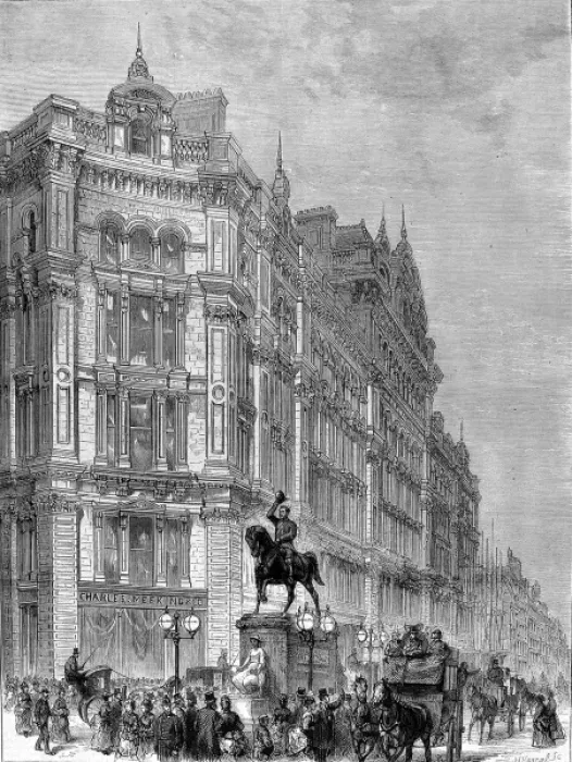 Framed Print : Statue of Prince Albert, Holborn Circus, London, 1874