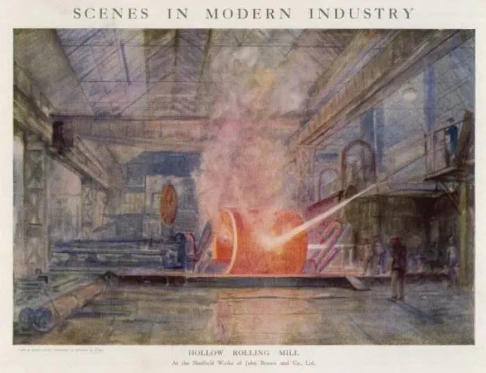 Framed Print : Steelworks, Shefield, 1920 Framed Print : Steelworks, Shefield, 1920