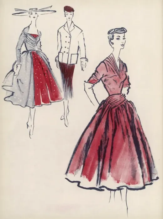 Framed Print : Stiebel, Worth and Paterson designs, 1954