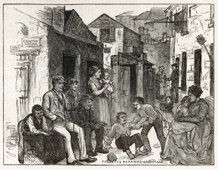 Framed Print : Street Scene / Slum / 1875 Framed Print : Street Scene / Slum / 1875